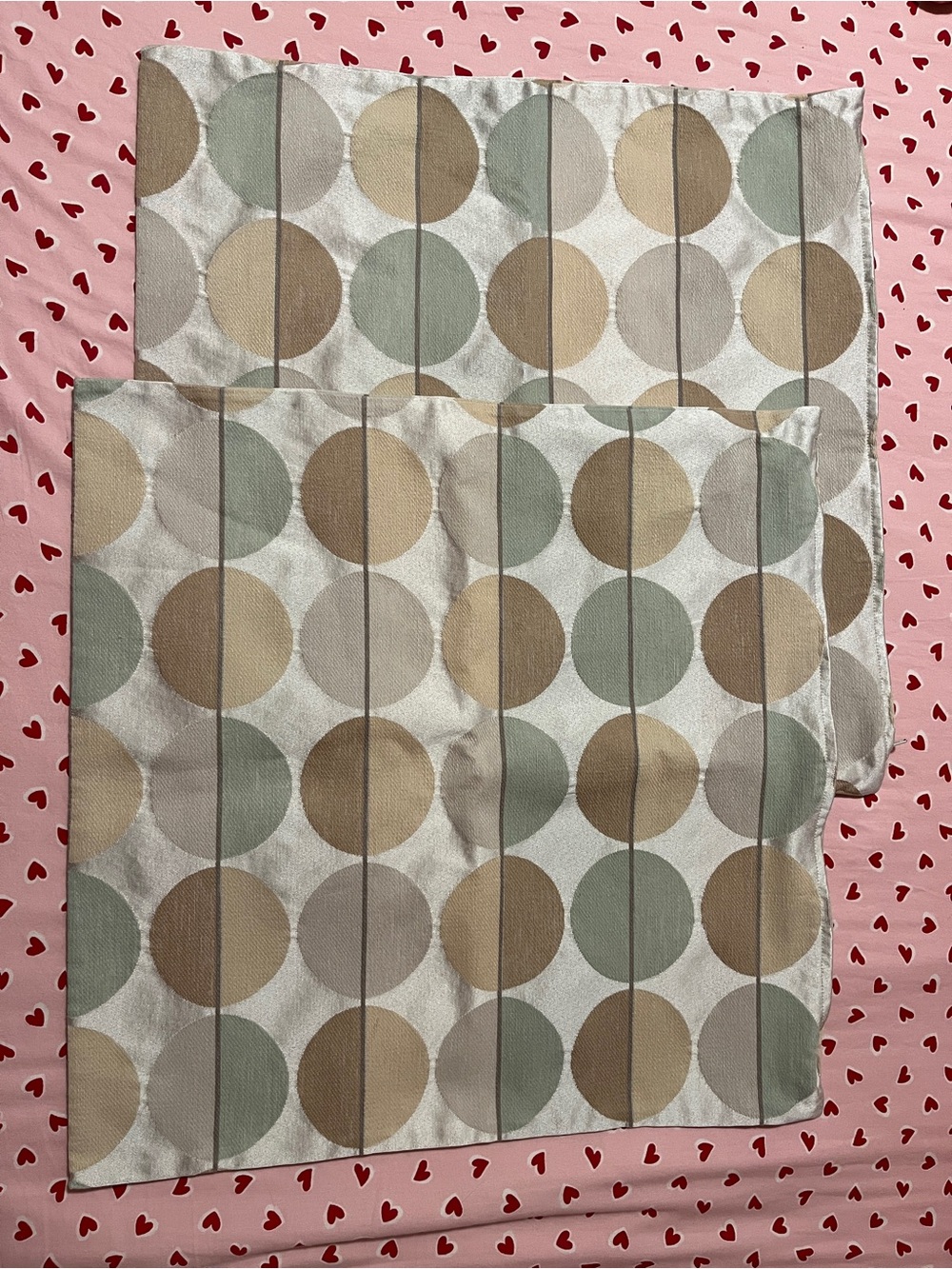 IKEA Polka Dot Accent Pillow Covers in Beige, Green, Taupe